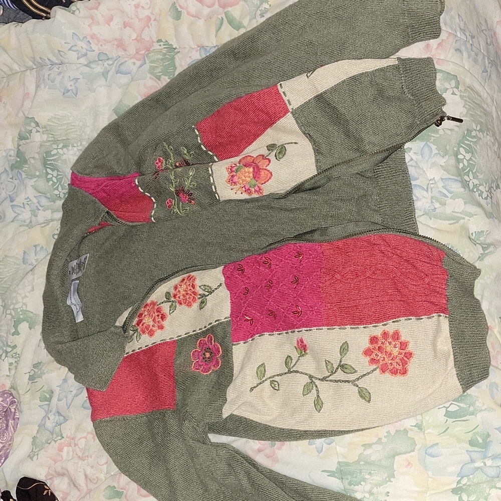 Alfred dunner petite M zip up jacket
